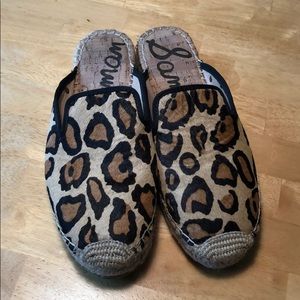 Animal print mules